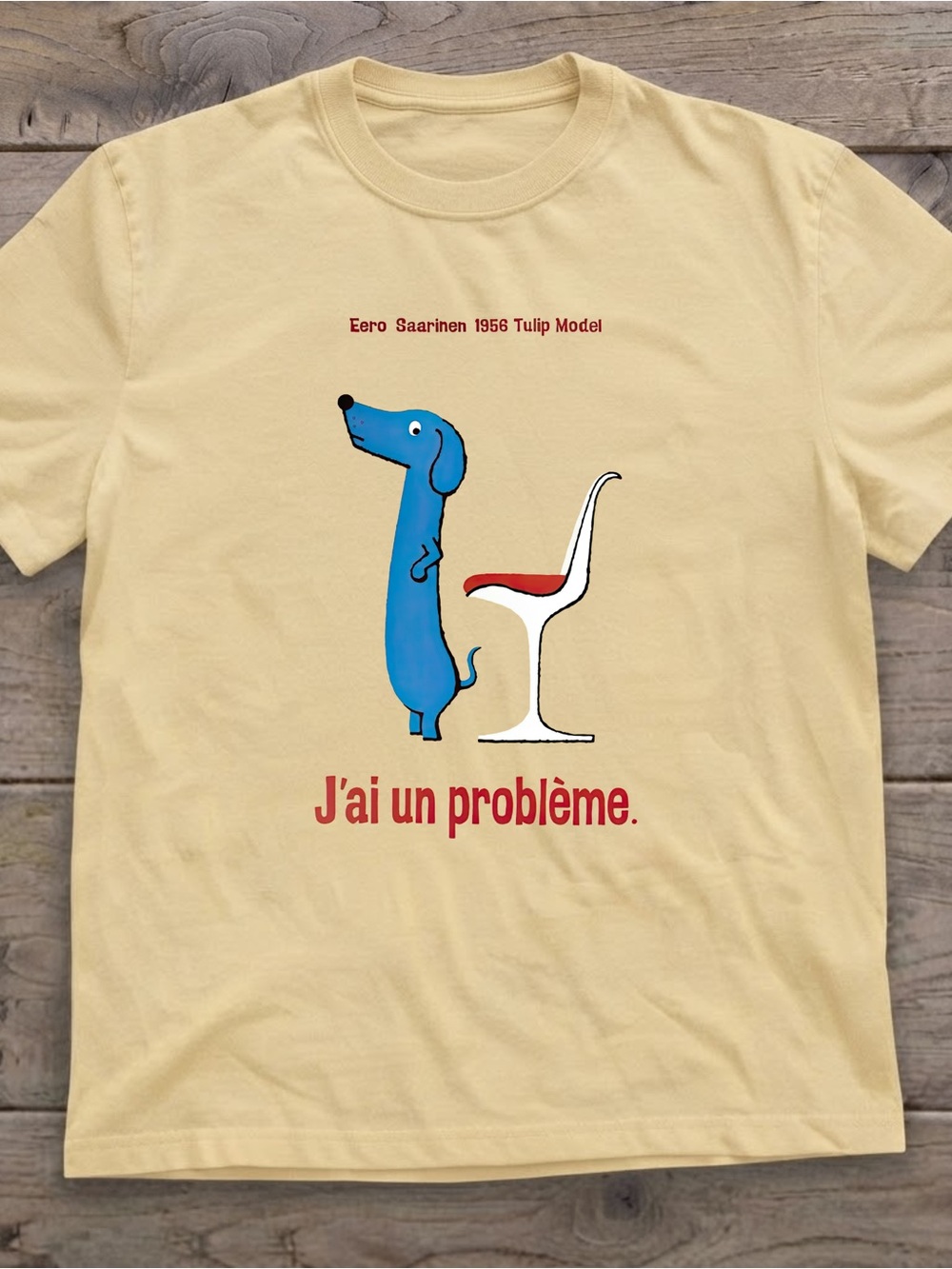 Funny Dog Art Graphic Tee French Quote Top Gildan T-shirt